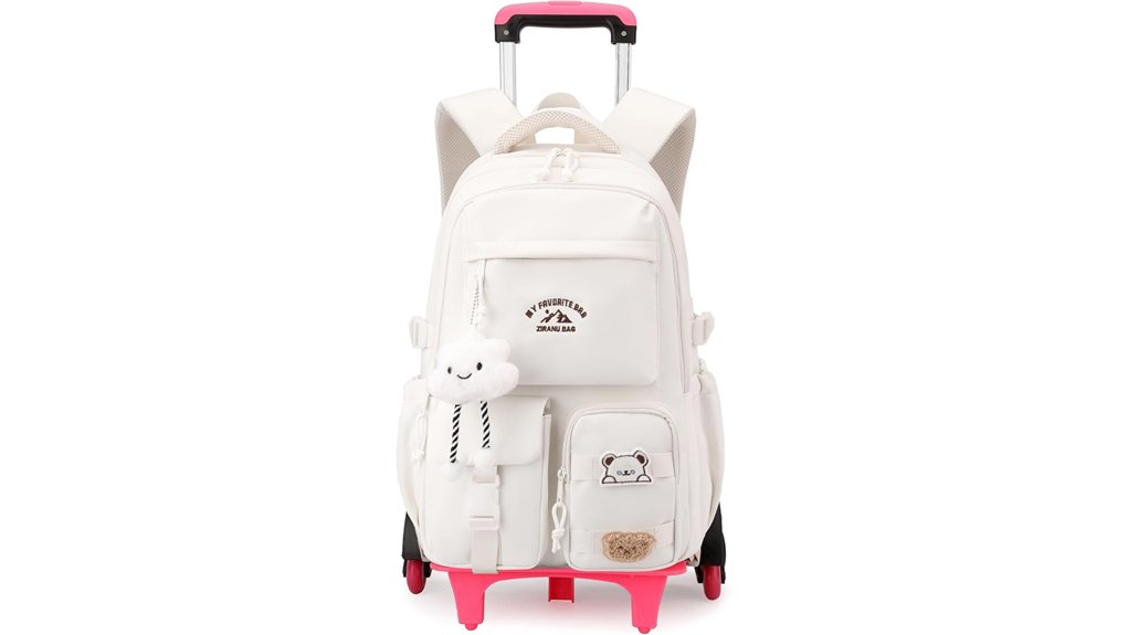 Kids' Luggage: Rolling vs Backpack, Which to Choose 12 unisex white rolling backpack
