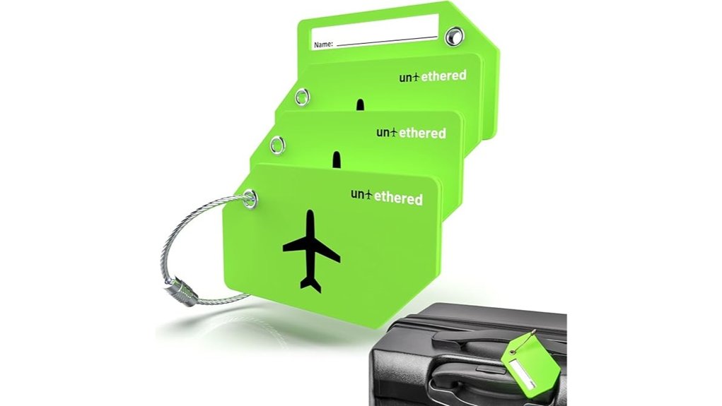 Luggage Tags That Don't Fall Off 14 untethered four pack luggage tags