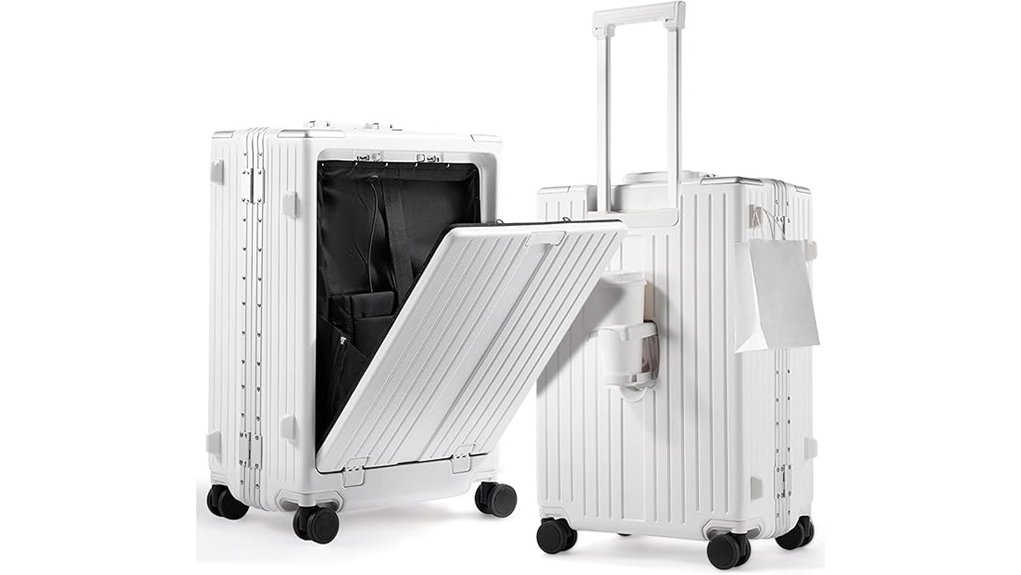 Hard-Shell Suitcases: Polycarbonate vs ABS—Which Wins 1 urbanexplorer 24 inch aluminum luggage