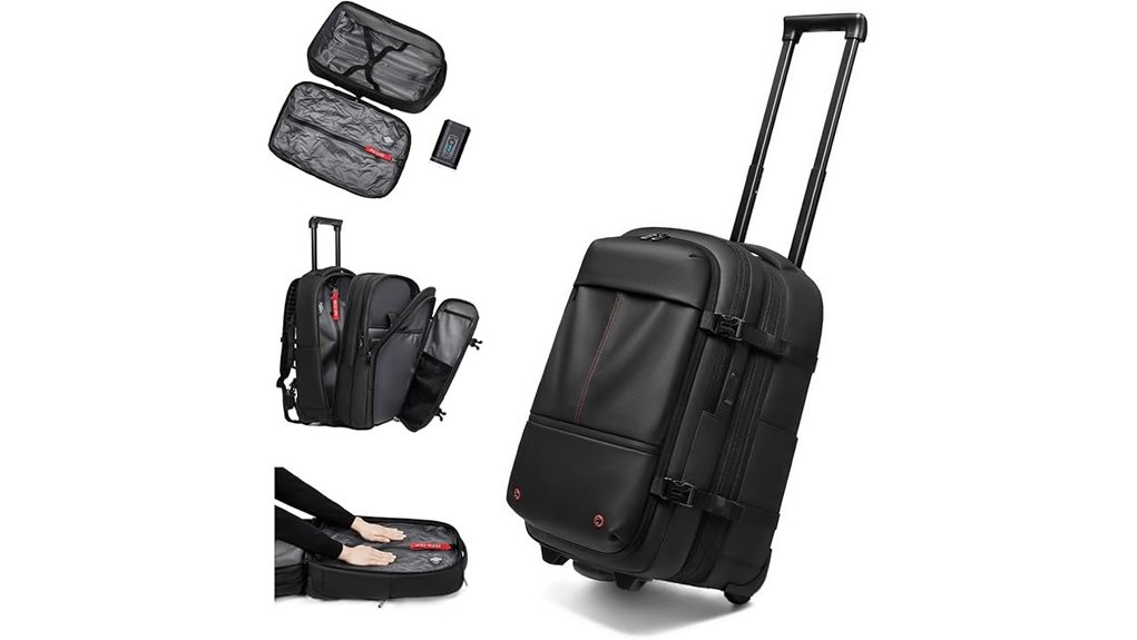 vacuum compression rolling backpack