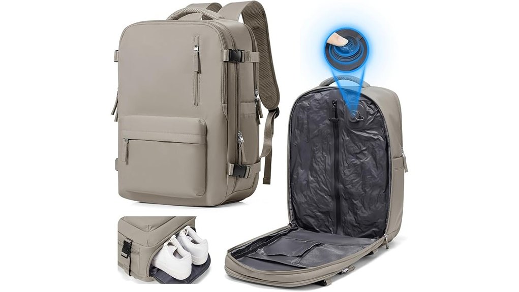 vacuum sealed travel backpack pump