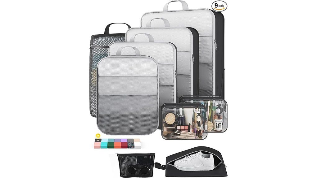 Packing Cubes: Compression vs Standard vs Zip Mesh 5 veken compression packing cubes