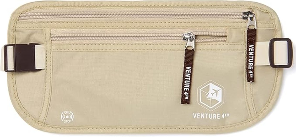 Top Hidden Pocket Waistbands That Stay Invisible 2 ventures rfid beige belt