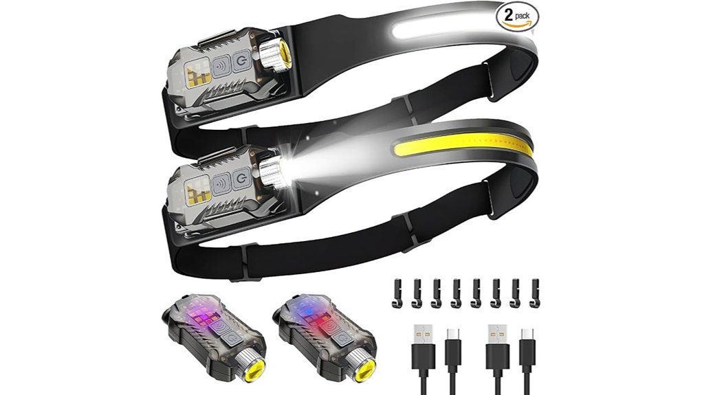 Lightweight Headlamps for Sunrise and Sunset Hikes 5 victoper rechargeable headlamp motion sensor