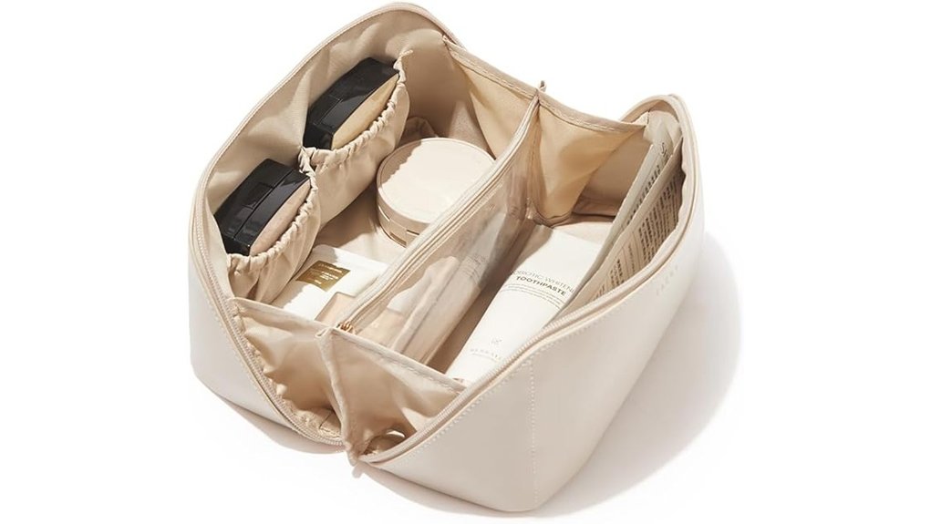 Top Travel Makeup Bags for Easy Cleaning & Great Compartments 1 waterproof travel makeup bag