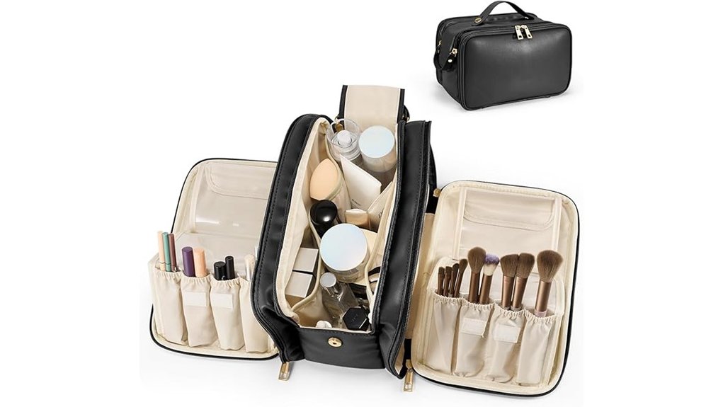 Top Travel Makeup Bags for Easy Cleaning & Great Compartments 15 waterproof travel makeup organizer