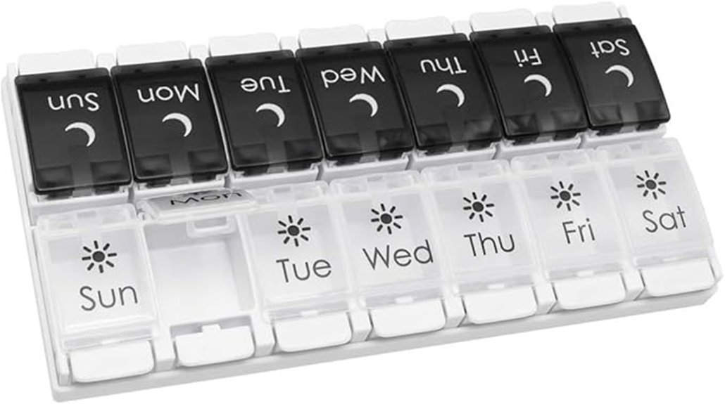 weekly pill and vitamin organizer