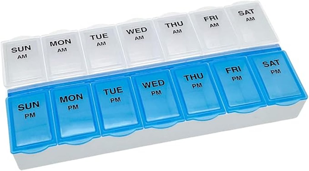 weekly pill organization tool