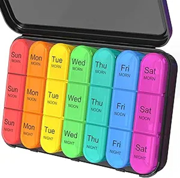 weekly vitamin and medication organizer