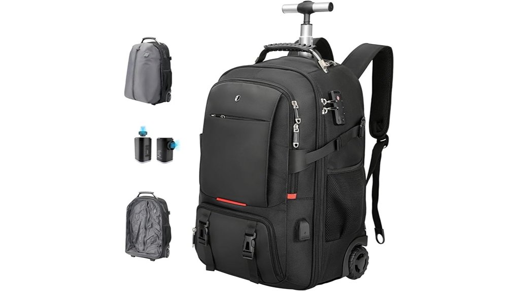 wheeled vacuum travel backpack