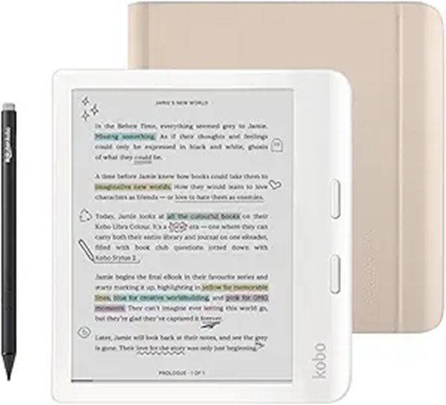 E-Readers That Beat Beach Glare, Stay Long, and Store Plenty 8 white kobo libra bundle