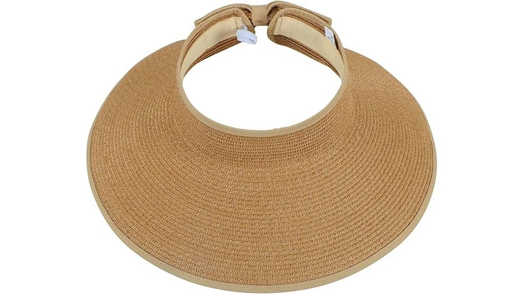 wide brim straw visor