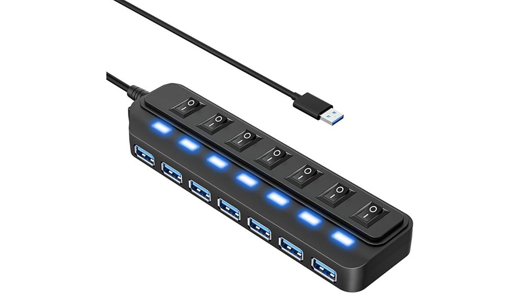 Best USB Hubs for Connecting Multiple Devices 14 wirwtru 7 port usb hub
