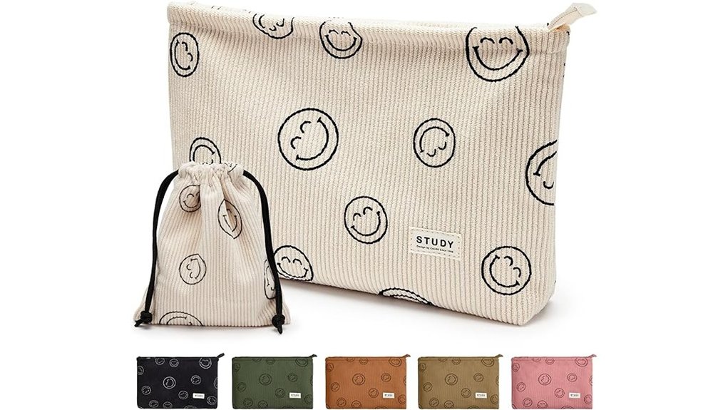 Top Waterproof Zip Pouches for Leakproof Travel 11 wllwoo corduroy cosmetic set