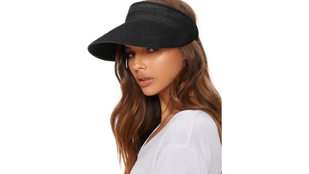 women s straw ponytail visor