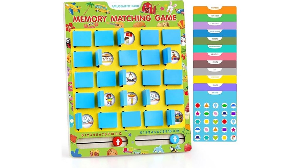 Travel Games & Entertainment for Flights That Pass the Time 14 wooden memory matching game