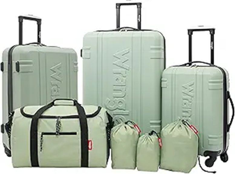 Best Lightweight Luggage Sets for Couples 9 wrangler 7 piece laurel set