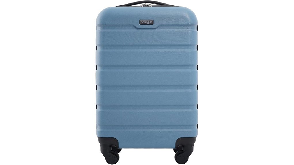 Best Carry-On Suitcases With Quiet Wheels 3 wrangler blue 20 inch spinner