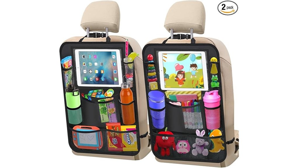 The Best Seat Organizers for Rental Cars 13 xbrn two pack backseat tablet holder
