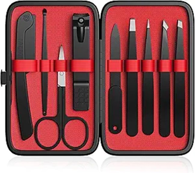 Best Tweezers & Grooming Tools for Travel Kits 2 yougai 9 piece eyebrow kit