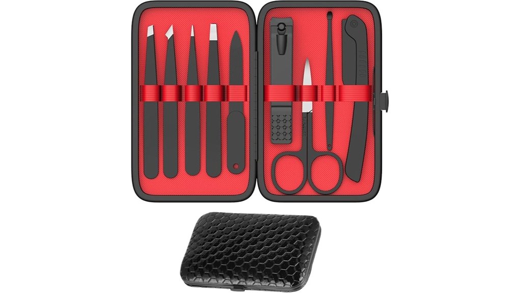 Best Tweezers & Grooming Tools for Travel Kits 3 yougai 9 piece tweezers set
