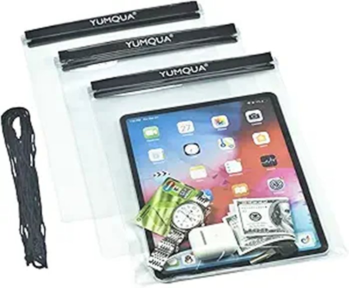 Top Waterproof Document Pouches for Beach & Boat Adventures 4 yumqua waterproof 3 pack pouches