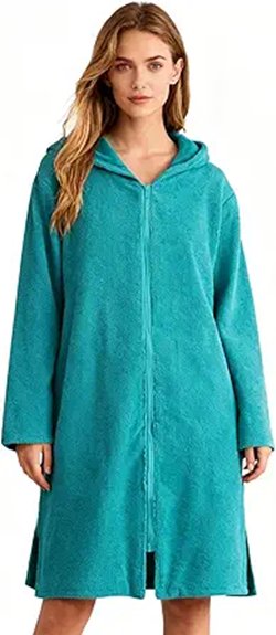 zippered hooded towel poncho