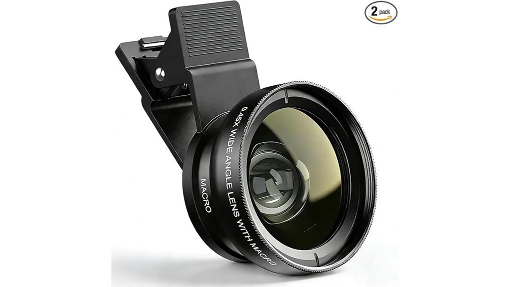 Smartphone Lens Attachments (Wide Angle & Macro) Vision 4 0 45x wide 12 5x macro