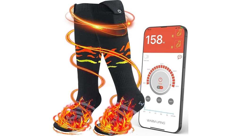 Best Heated Socks to Keep Warm in Freezing Weather 9 10000mah 22 hour heated socks