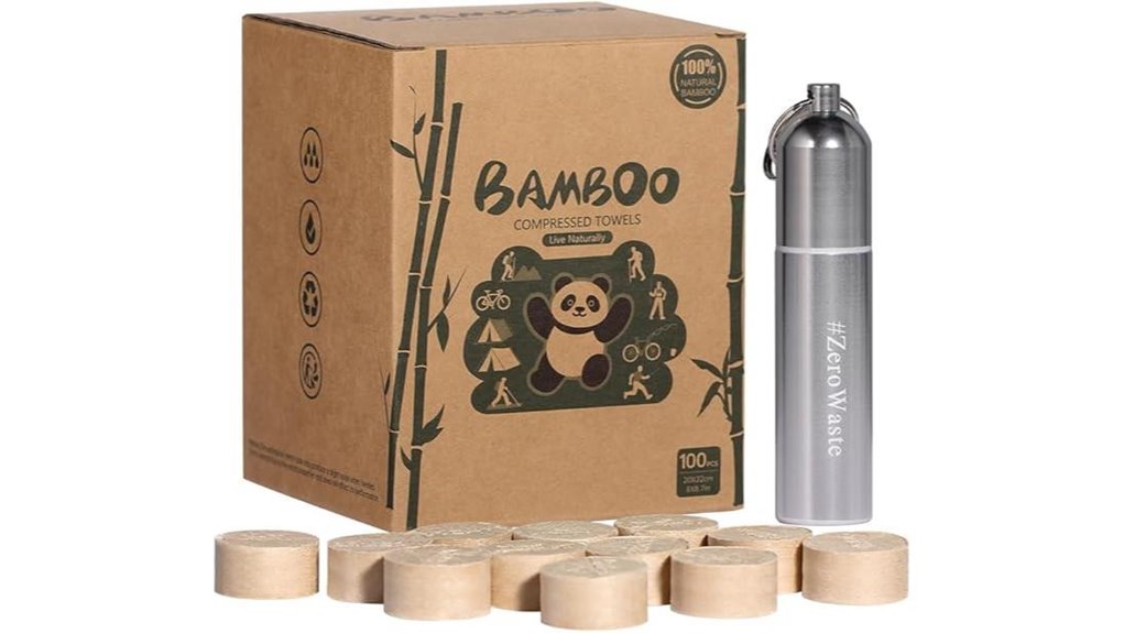 100 pack bamboo towel tablets
