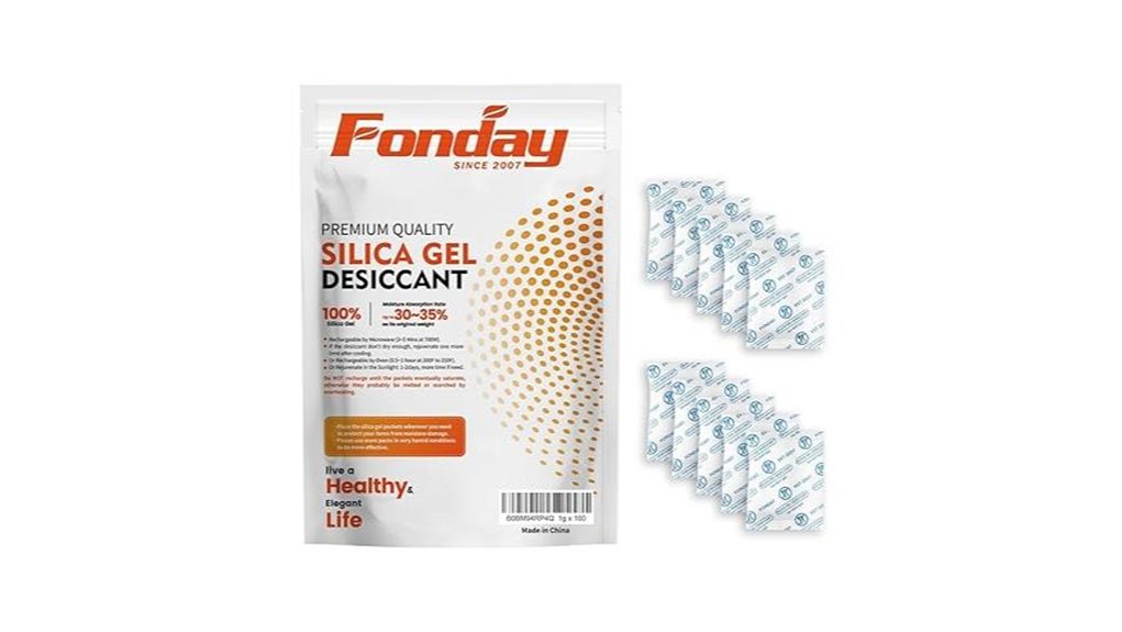 Mini Dehumidifier Packs (Moisture Absorber) Keep Spaces Dry 1 100 pack fonday food grade desiccants