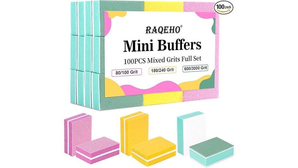 Must-Have Nail Buffer Block Set (Mini) for Every Nail Artist 13 100 piece nail buffer 80 3000 grit