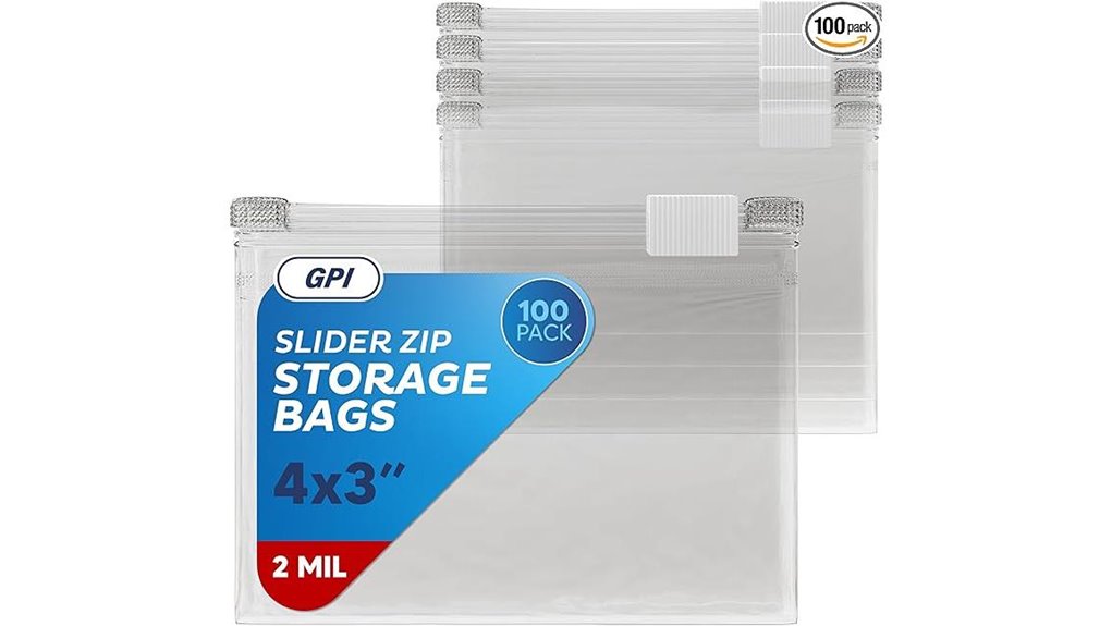 100 zip food storage