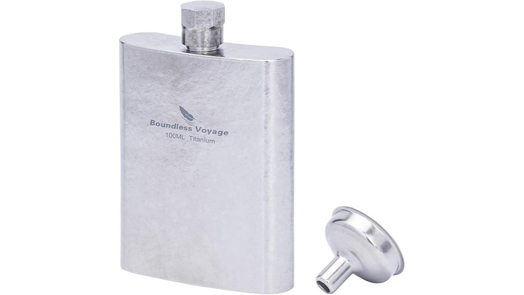 Top Travel Flasks (Hip Flasks for Spirits) That Keep Vodka Cool 14 100ml titanium flask funnel