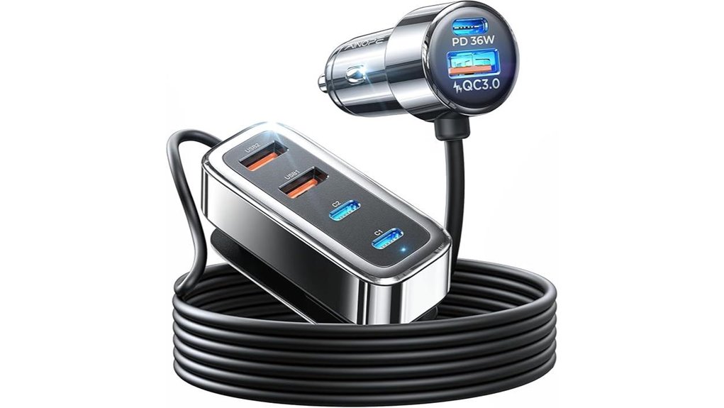 Fast‑Charging USB‑C Car Chargers for Road‑Trip Power 1 108w 6 port usb c charger
