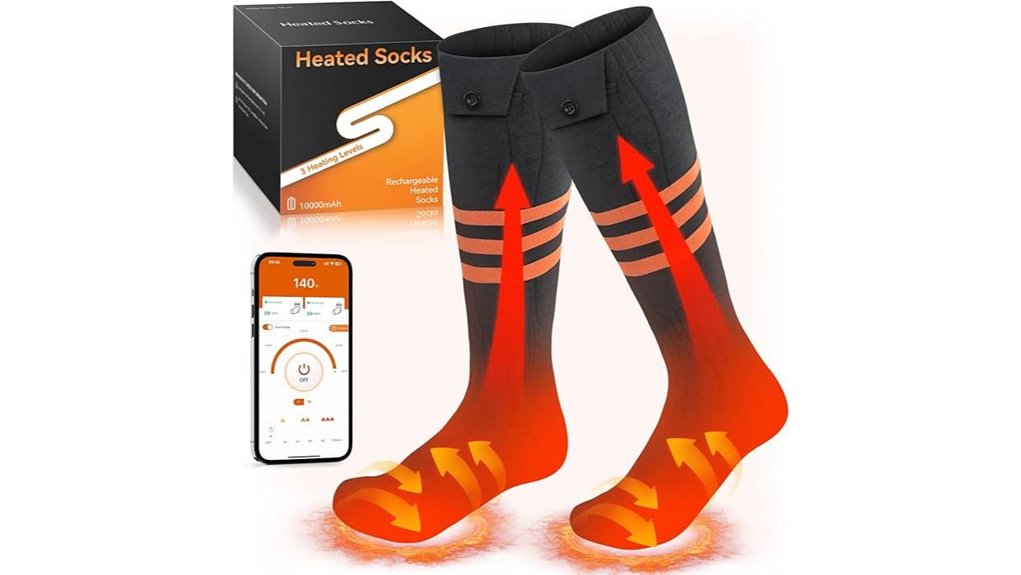 Best Heated Socks to Keep Warm in Freezing Weather 8 10 hour app controlled heated socks