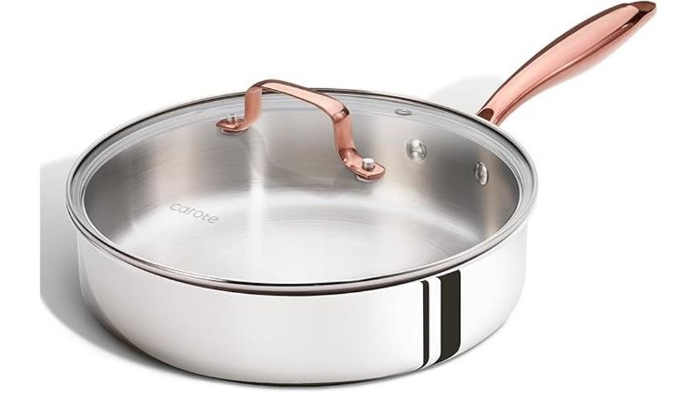 10 inch tri ply frying pan