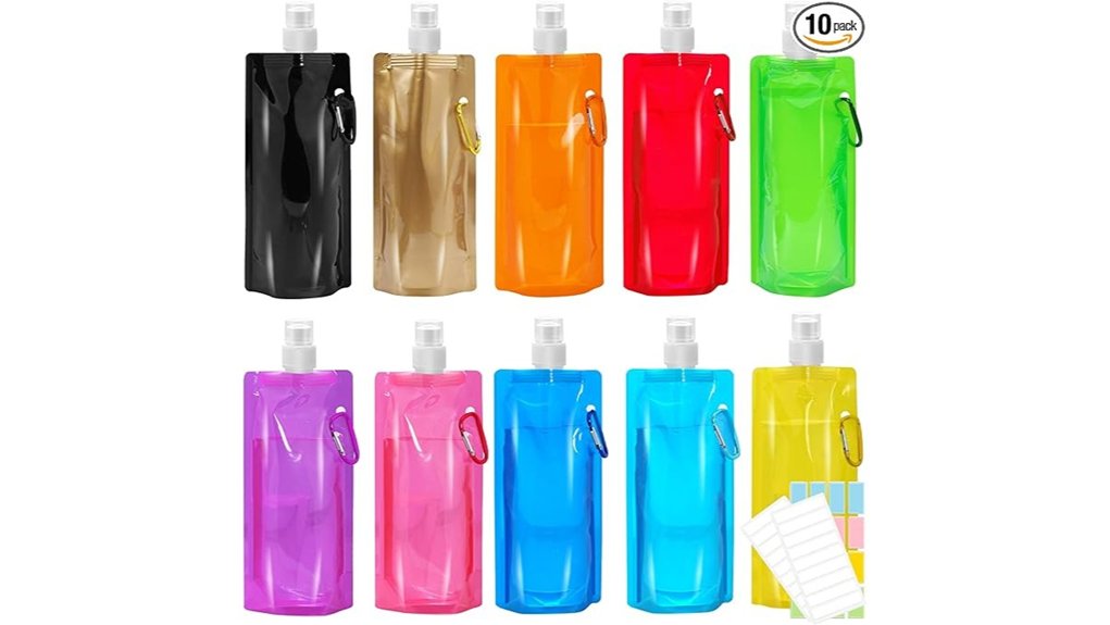 10 pack collapsible bpa free bottles