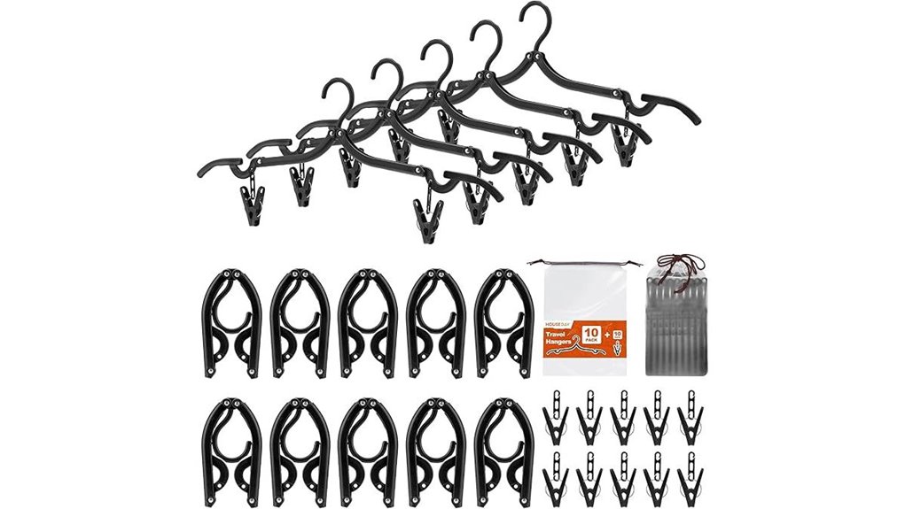 Travel Hangers That Fold, Pack Light, and Last a Long Time 12 10 pack foldable travel hangers