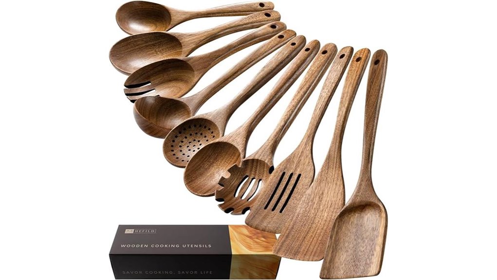 The Wooden Spoon Set That Transforms Everyday Meals 6 10 piece acacia wooden set