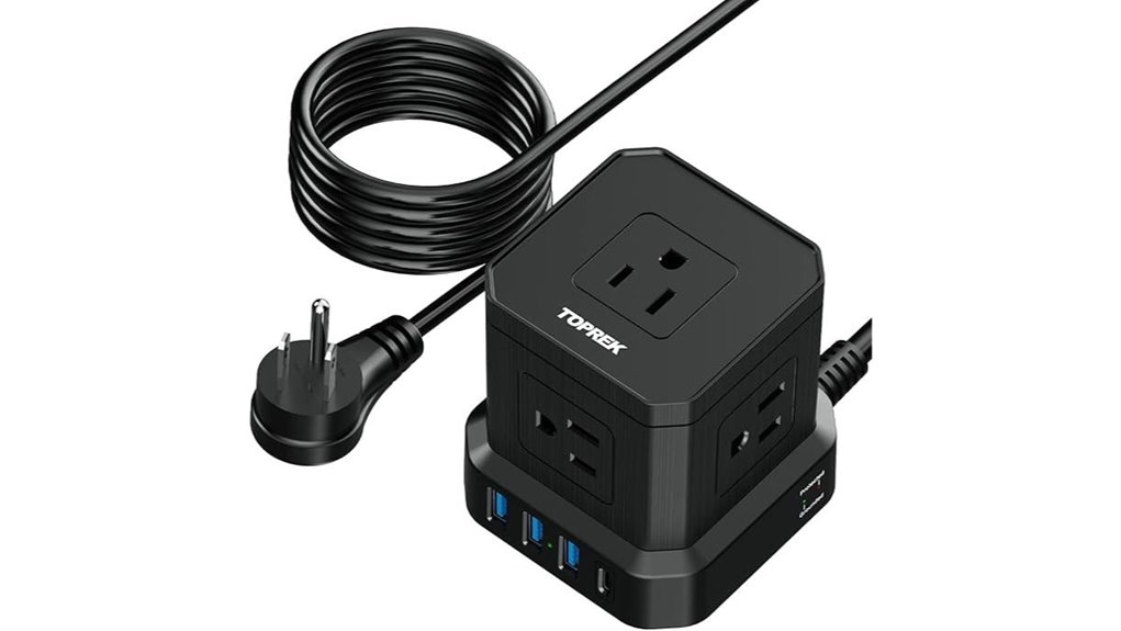 Long Charging Cables With Extra Reach for Hotel Beds 5 10ft usb c surge 4 port
