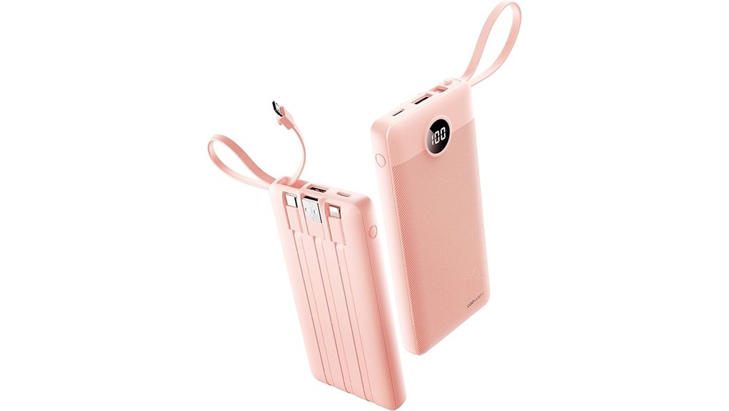 Power Your Trips: Travel Power Banks with Pass‑Through 14 10k mah pink 5out2in