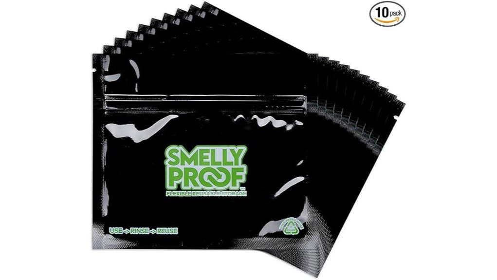 Odor-Proof Food Storage Bags for Travel That Keep Smell Out 5 10pk smell proof heavy duty reusable