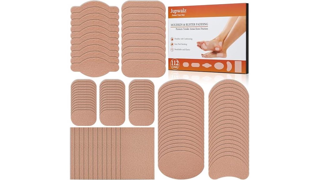 Top Blister Prevention Kits for Travel (Tape + Patches) 5 112 sheets moleskin 6 shapes