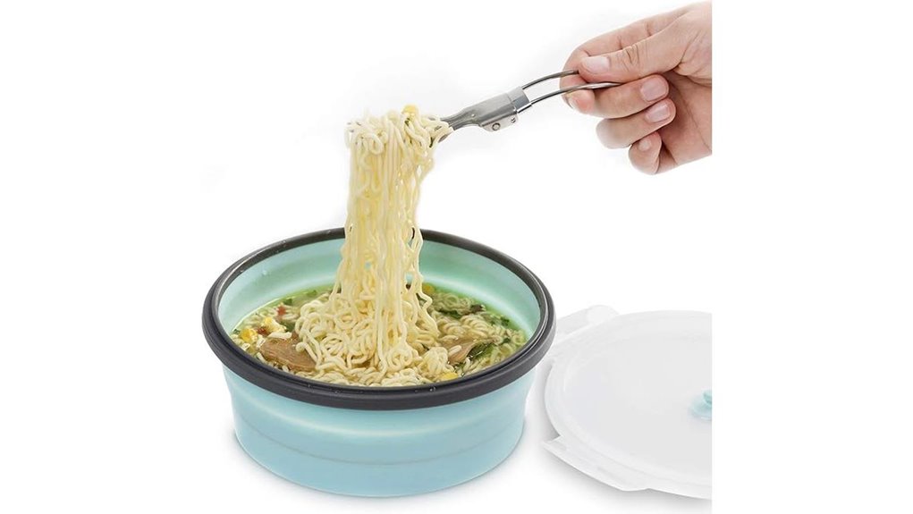 Best Collapsible silicone bowl (lid) for Quick Meals 3 1200ml collapsible coral bowl