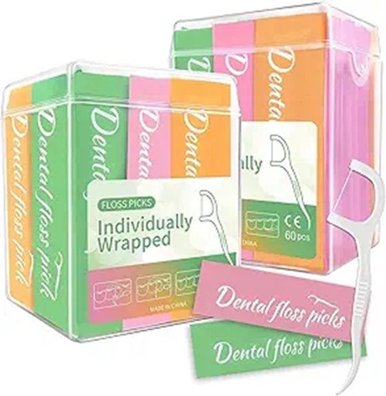 Travel-Friendly Dental Kits With Floss, Picks, and Case 10 120 multi color floss case
