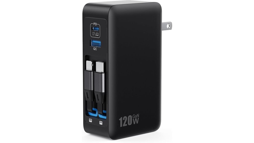 Best GaN Chargers With Retractable Plug (Compact) For Travel 5 120w usb c gan charger