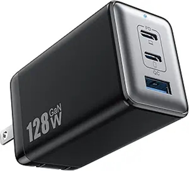 Fast Wall Chargers Travel (GaN Multiport) Keep You Powered 13 128w gan 3 port fast charger