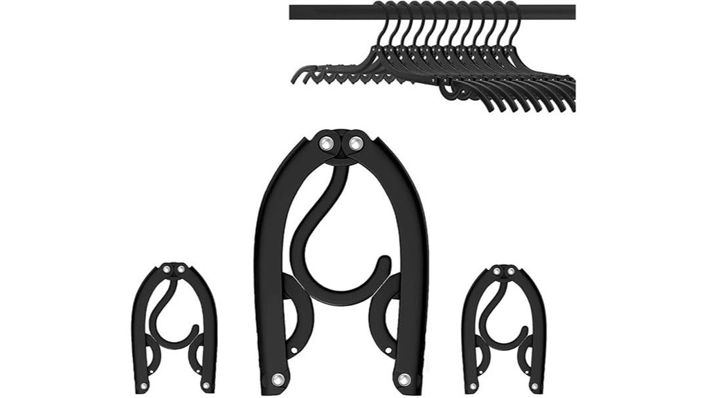 Travel Hangers That Don’t Snap (Strong foldables) – Must-Have 11 12 black folding hangers