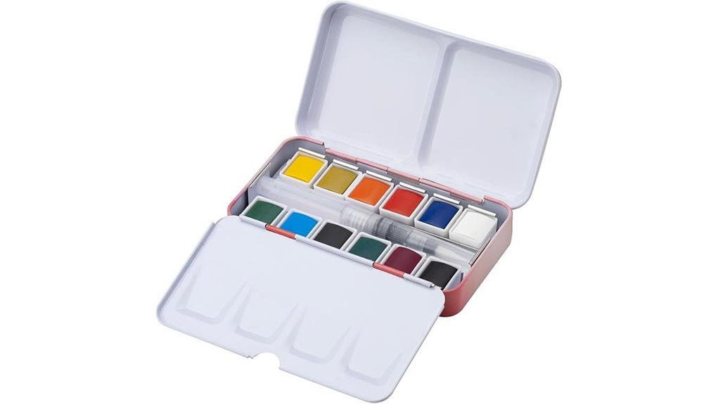 Best Watercolor Travel Sets (Pan Paints) for Artists on the Go 7 12 color travel watercolor set